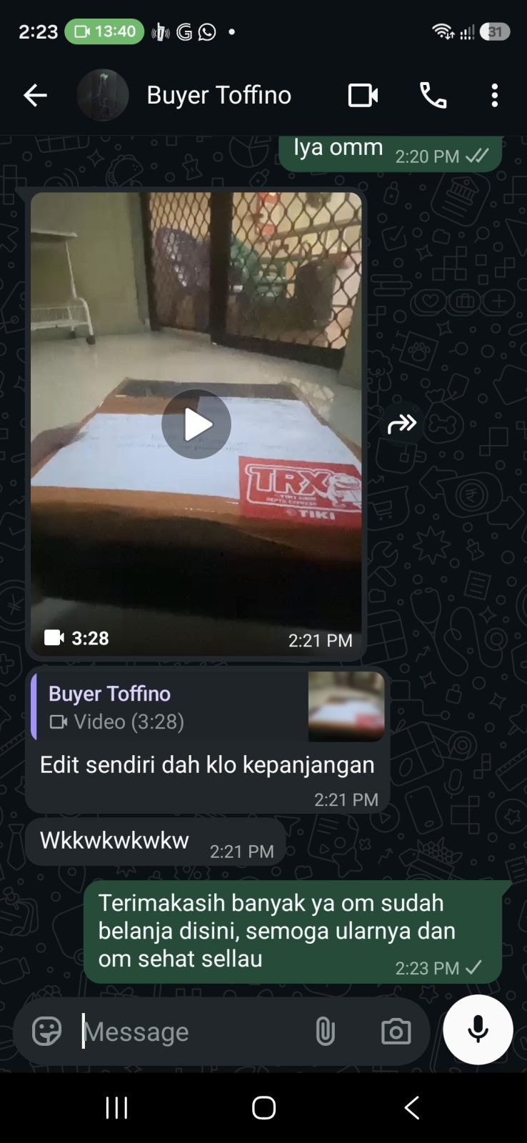Testimoni pembeli Toffee Albino Proven